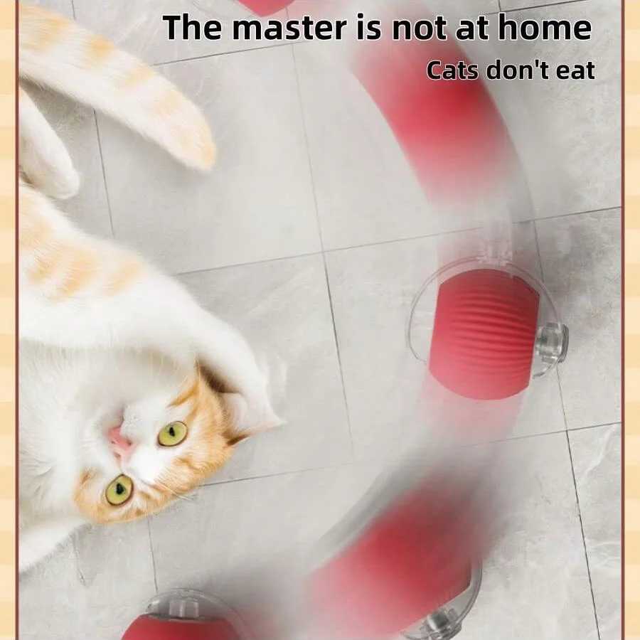 Madden Interactive Cat Toys Ball Auto Electric Rolling Ball Toys For Cats Kitty Pets Smart Automatic Teaser USB Rechargeable