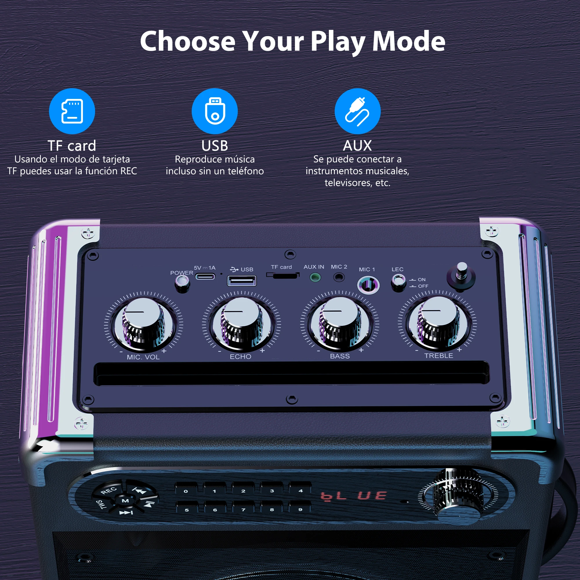 آلة كاريوكي FanFun مع 2 ميكروفونات، مكبر صوت كاريوكي بلوتوث 5.3 محمول للأحداث الخارجية والتجمعات والحفلات