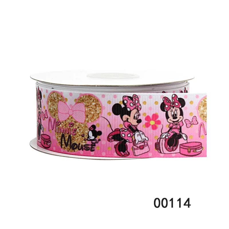 Cinta de mickey y minnie mouse, personaje de Disney, 16MM, 22MM, 5 yardas