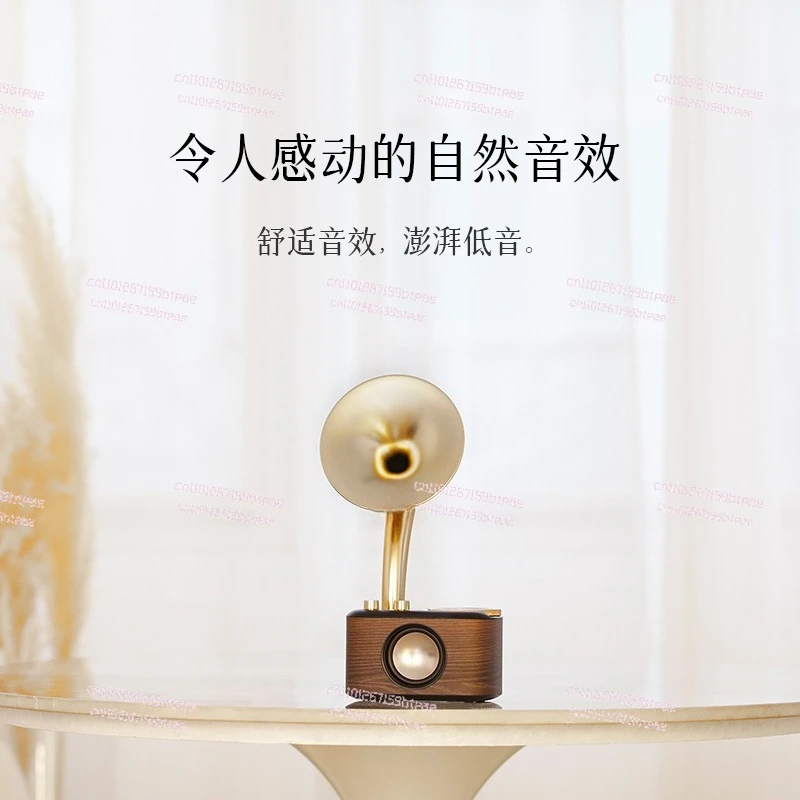 Retro Wooden Bluetooth Radio Speaker Mini Desktop Home Audio High Quality Sound Creative Gift
