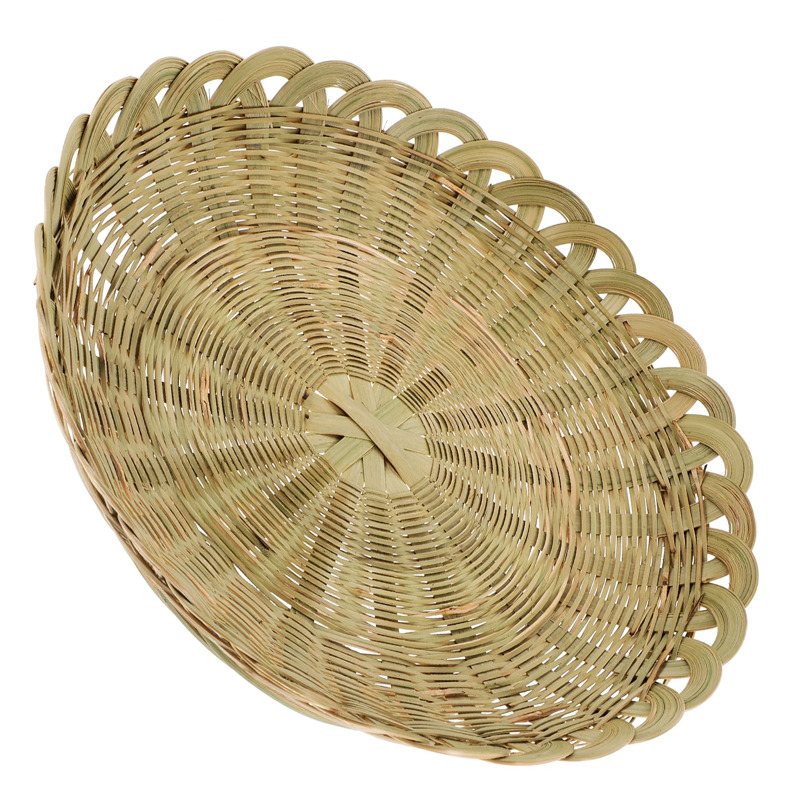 

Bamboo Woven Tray 27x6 5cm Snack Fruit Plate Reusable Basket Dessert Tray Serving Food Rustic Home Decor