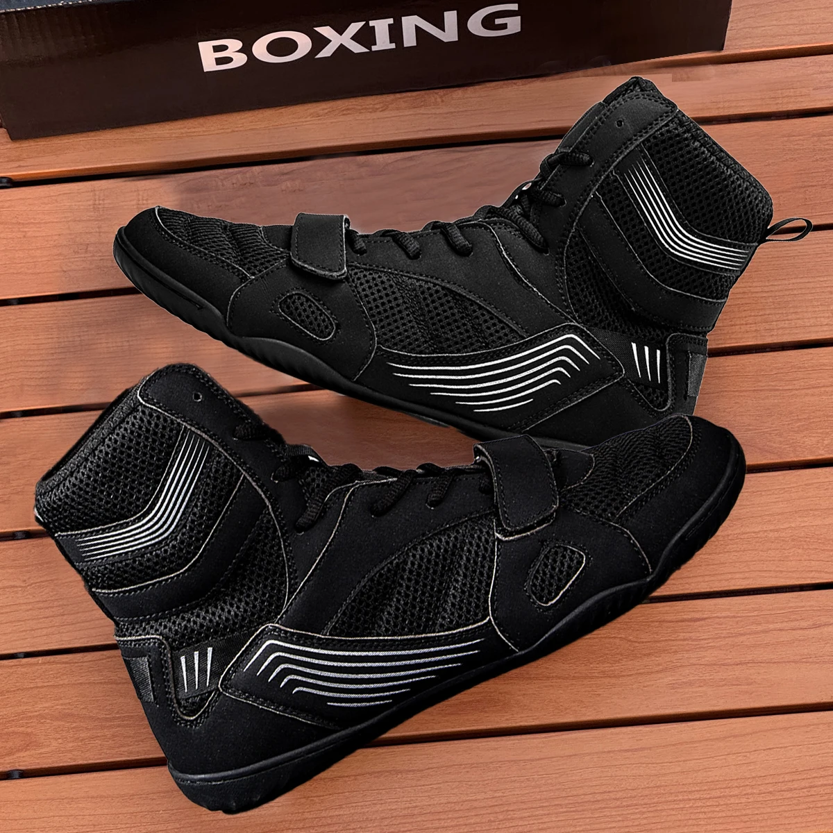 صيف جديد أحذية المصارعة الملاكمة اللياقة البدنية أحذية رجالي الدانتيل يصل أحذية رفع الأثقال أحذية المصارعة الرجالية أحذية المصارعة النسائية #2