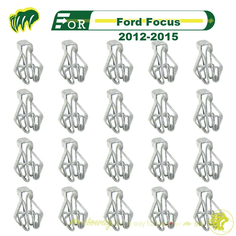 20pcs Metal Buckles For Ford Focus 2012-2015 Central Control Instrument Panel Buckle For Lower Guard Board Glove Box