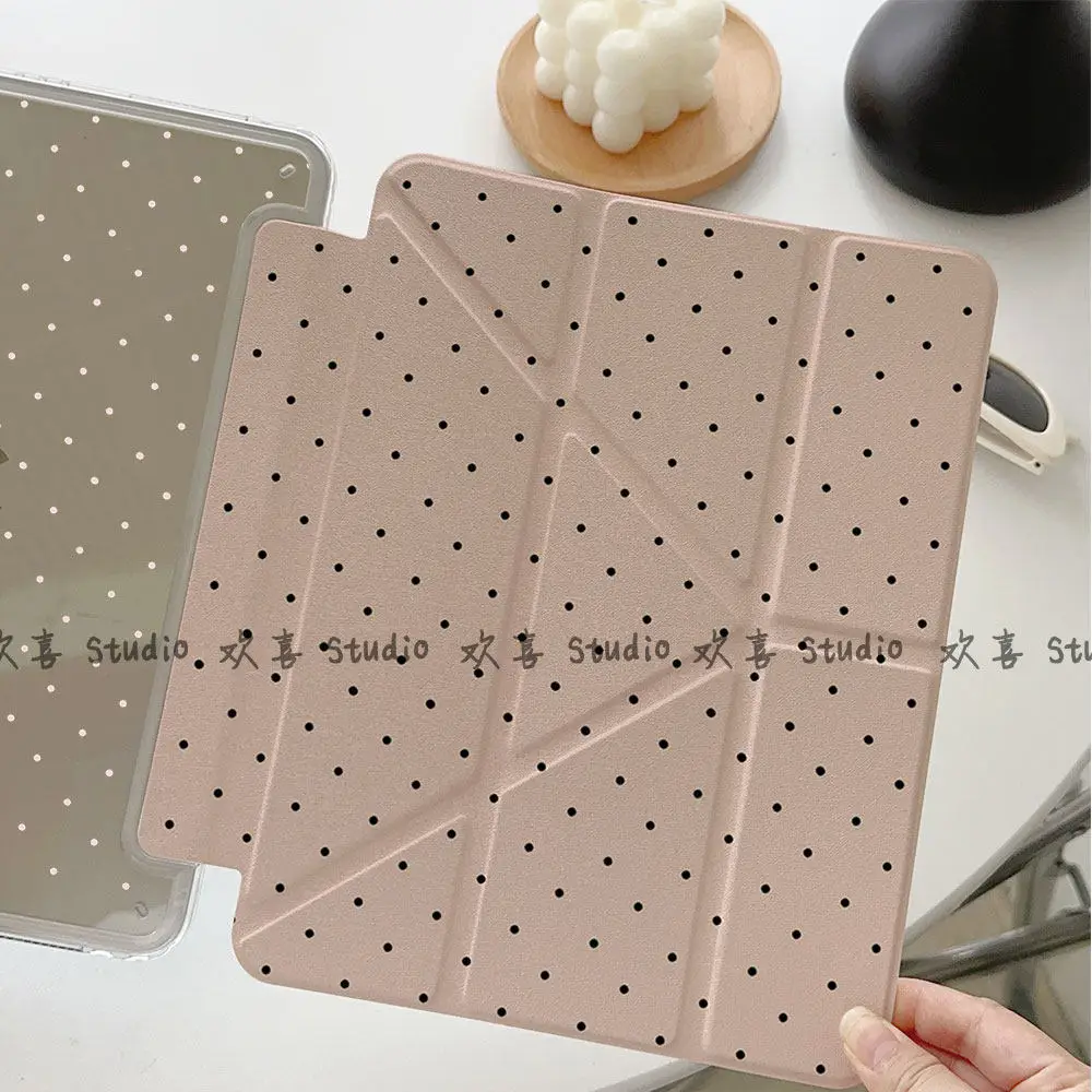Pink Polka Dots Design For iPad Case iPad 2025 Pro 11 Air 7 6 10 9 & Mini 7 10.9