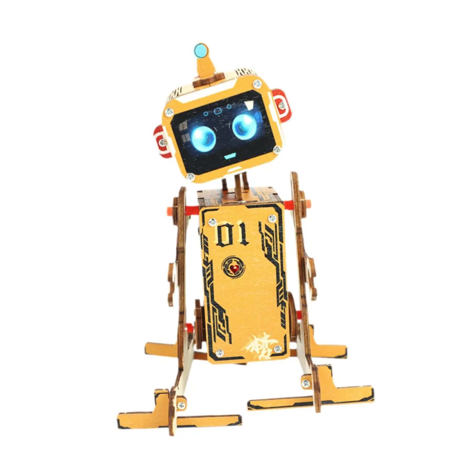 Robot DIY Kit Learning Toy Assemble Robotics Model Woodworking Projects Gift for