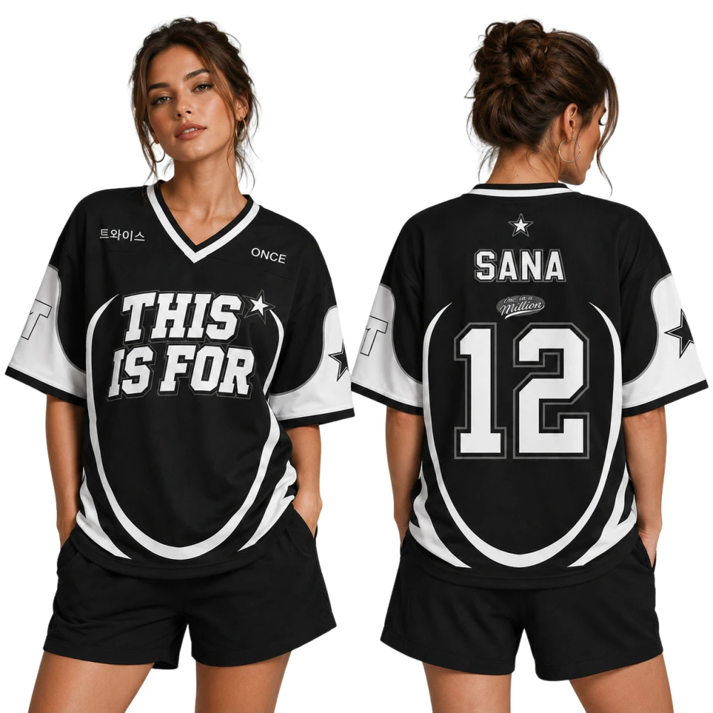 2026 New TWICE K-pop Fan Shirt Supporter Jersey Style T-Shirt Short Sleeve Casual Streetwear Comfortable Unisex Men Women