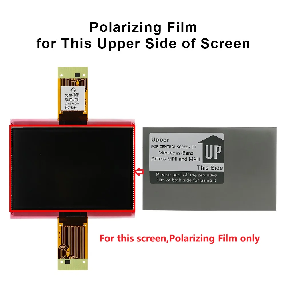 Upper Polarizing Film 1 Piece for Mercedes Truck Actros MPII MPIII Instrument Screen