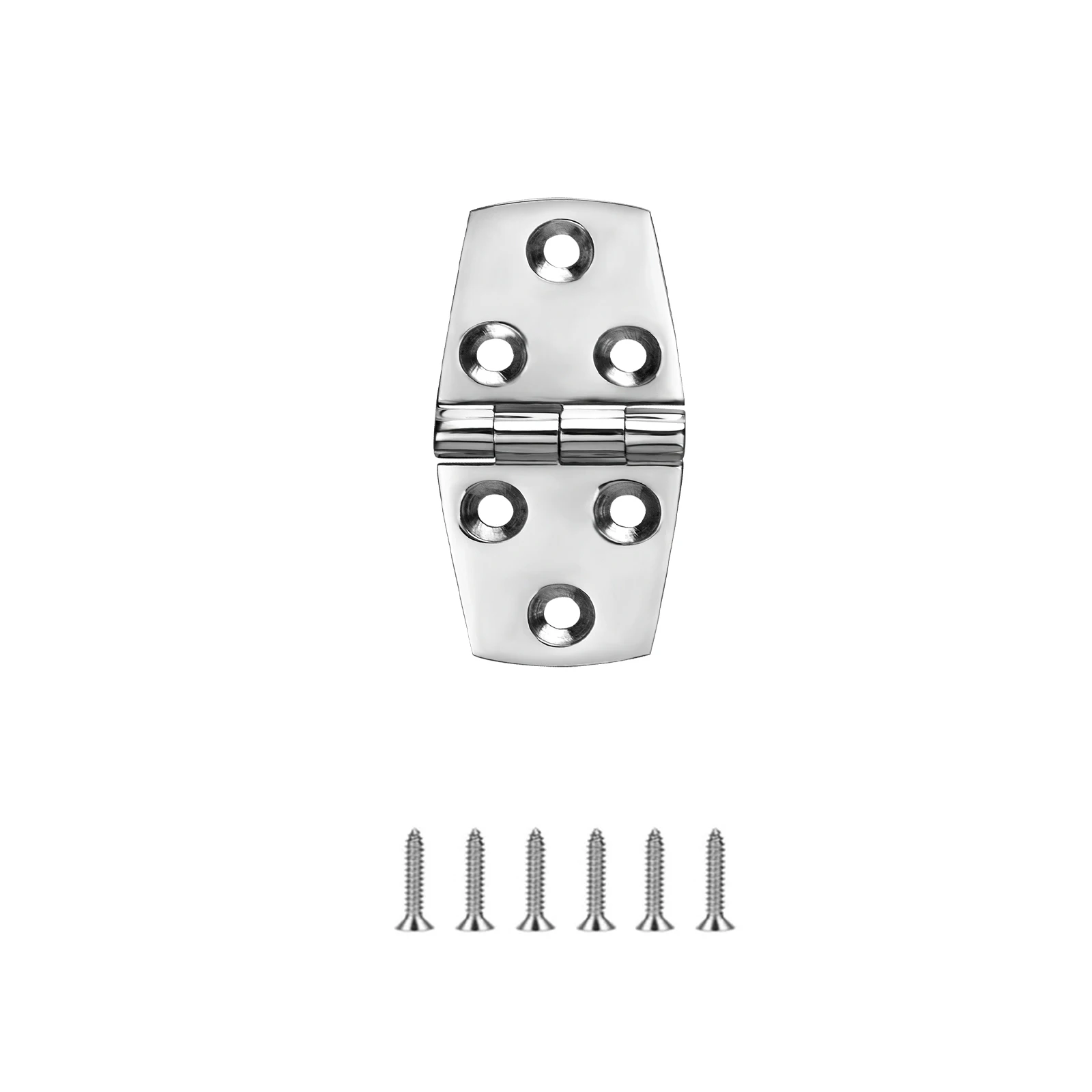 Marine Grade Stainless Steel  Boat Strap Hinges  3 Inch X 1.5 inches (76 X 38MM) With SS  Screws