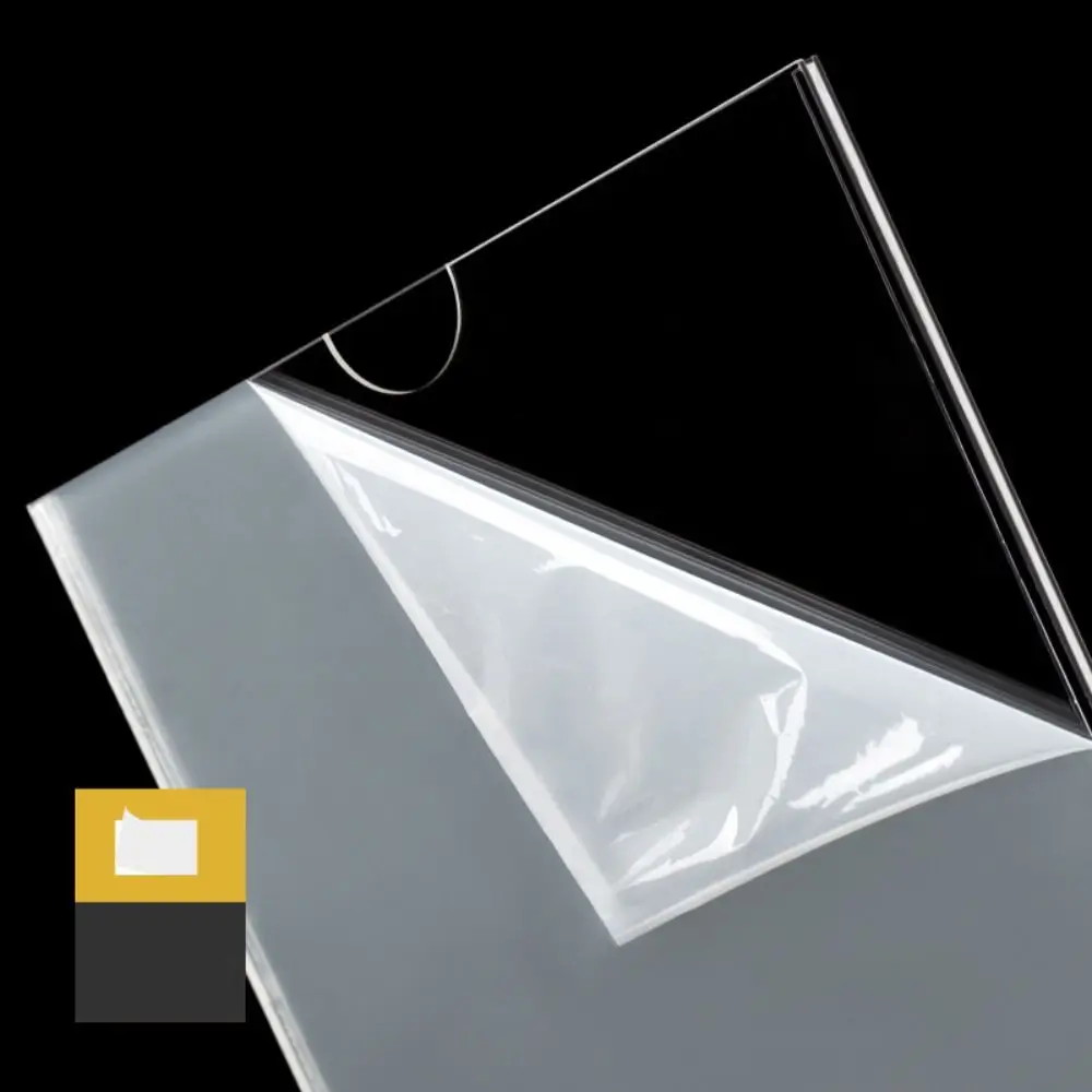 Durable Acrylic Label Holder Self-Adhesive Clear Photo Frame Multifunctional Double Layer Card Holder Card Display