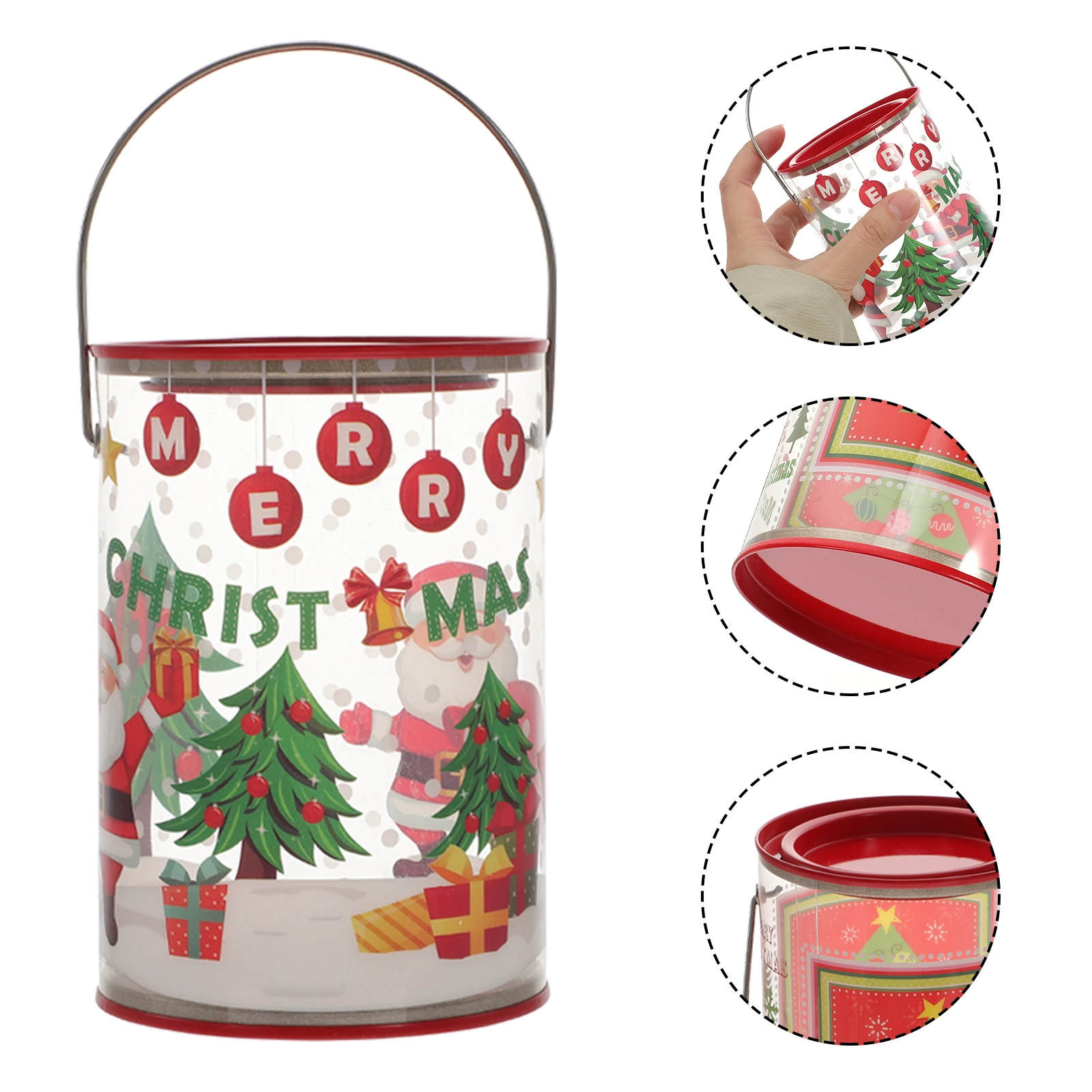 

8 Pcs Round Plastic Container Storage Adorable Candy Canister Cookie Containers PVC Packing