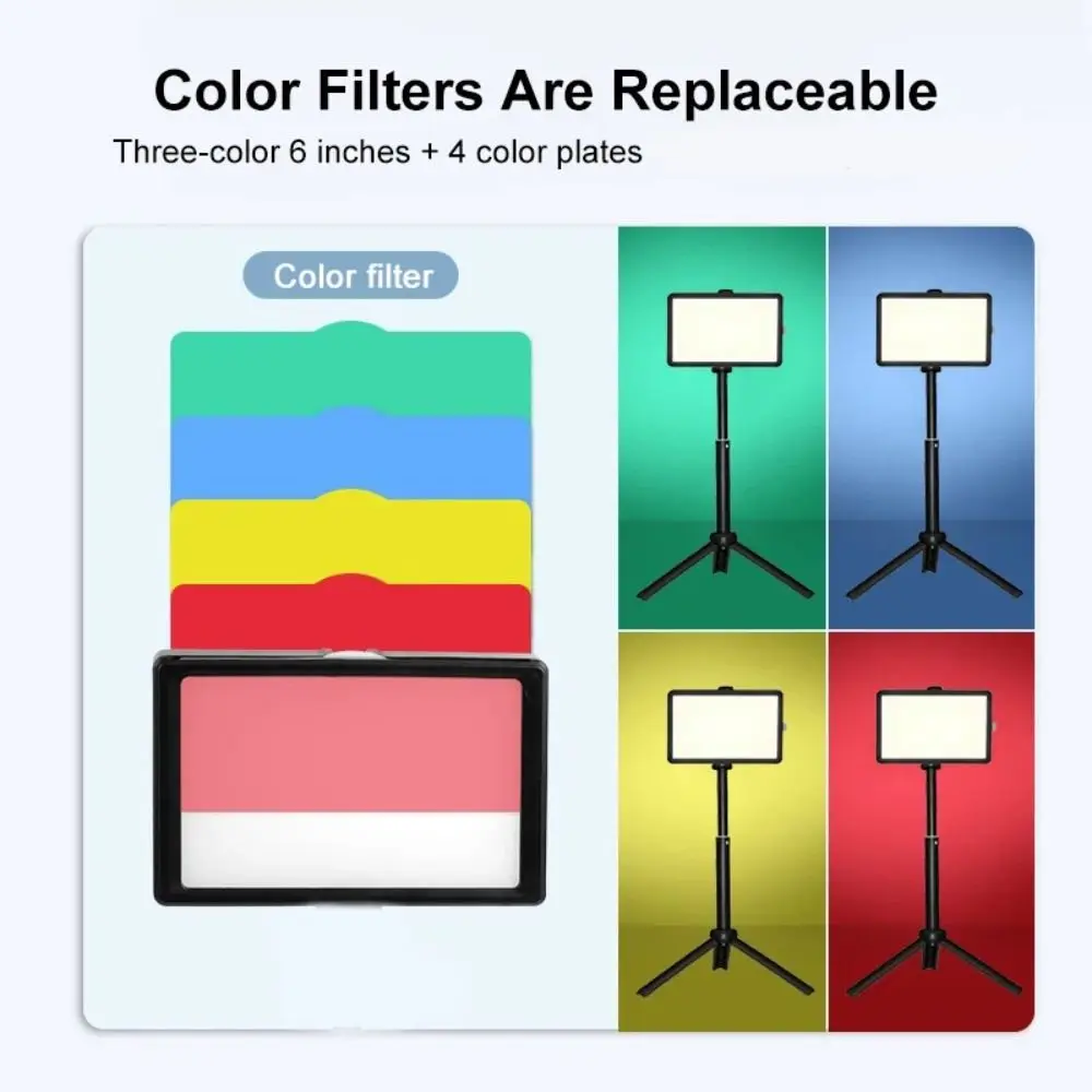 NUOVO 3000K-6000K LED Fotografia Luce Dimmerabile Colore Regolabile Photo Studio Lampada Luminoso RGB Filtro Luce Riprese Video