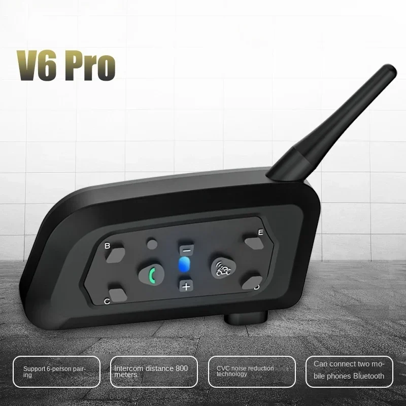 Manufacturer wholesale cross-border special motorcycle helmet Bluetooth headset V6Pro  outdoor switching intercom