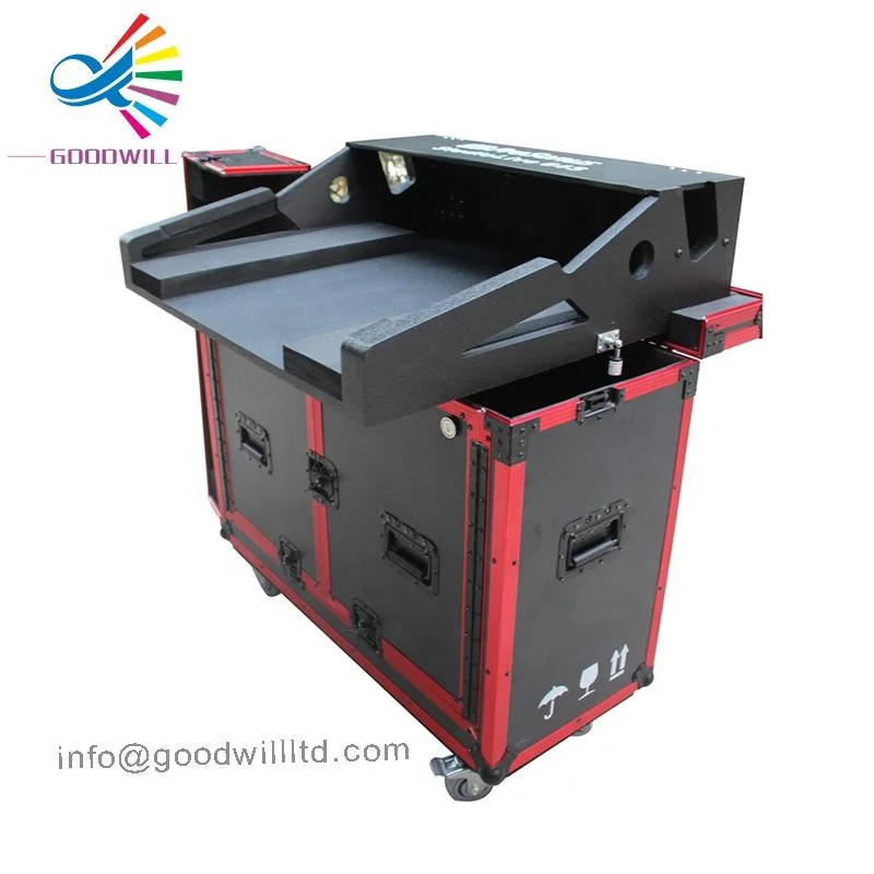Durable Hydraulic Flight Case for Professional Digital Mixer Console Protective Road Box for Stage Performance Audio Gear