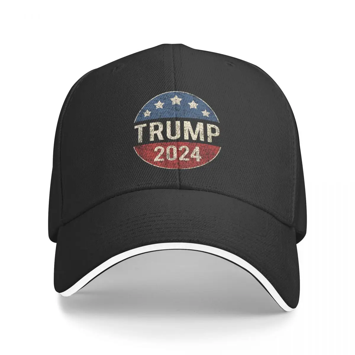 Trump 2024 Retro Campaign Re Elect President Trump Baseball Cap Casual Sandwich Hats for Men Women Adjustable Sun Hat Outdoor