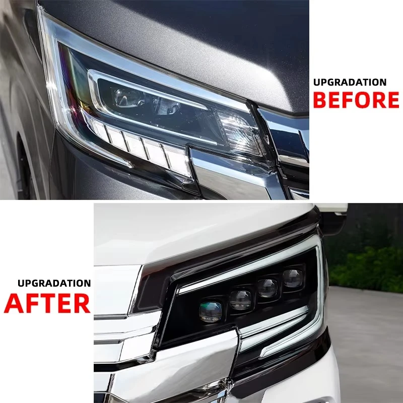 for  Hiace 300 Series 2019 2025 Car Accessories Headlight Front Light LED Headlights Upgrade Durable Head Light