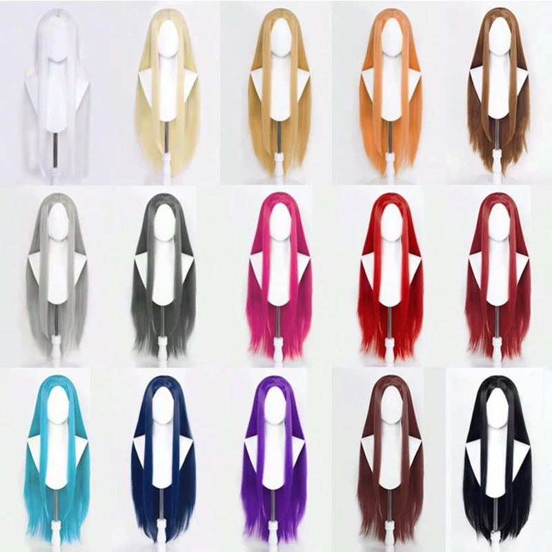 40 Inch 101cm Long Straight Synthetic Cosplay Wig, Middle Part Anime Costume Wig for Women Halloween Party Daily Use
