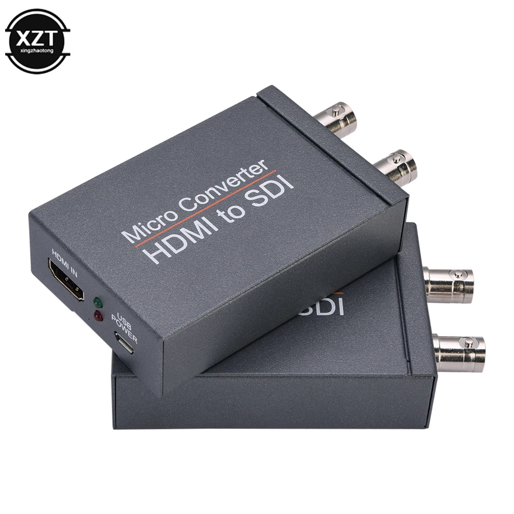 HDMI-compatible to SDI Converter Adapter Video Micro Converter with Automatic Audio Format Detection function for Camera 4K1080P