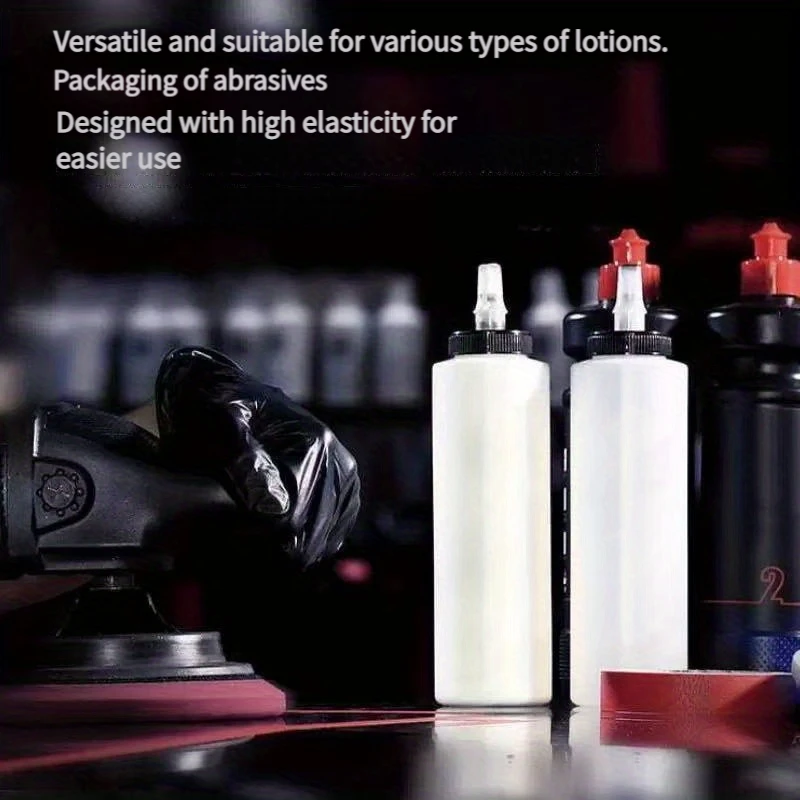 

3 sets 400ML Plastic beauty bottles for car care, acid and alkali resistant, car wax polishing dispenser with push-pull lid