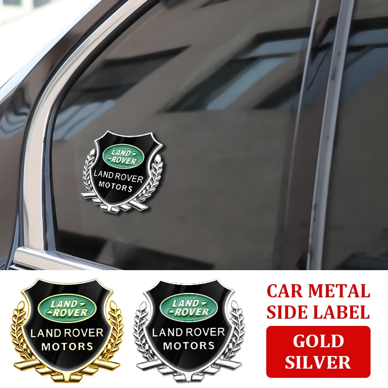 2Pc 3D Metal Car Sticker Shape Badge Decal For Land Rover Range Defender Rover Evoque SV SVR Discovery Badge Sticker Accessories