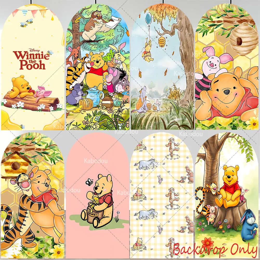 

Фон для фотосессии с Винни-Пухом для мальчиков и девочек, баннер для дня рождения, детского праздника, реквизит для детской фотографии