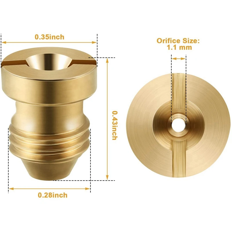 8 peças de bico de orifício de canhão de espuma e 20 peças de fabricante de espuma, bico de rosca universal de 1.1 mm e filtro de malha