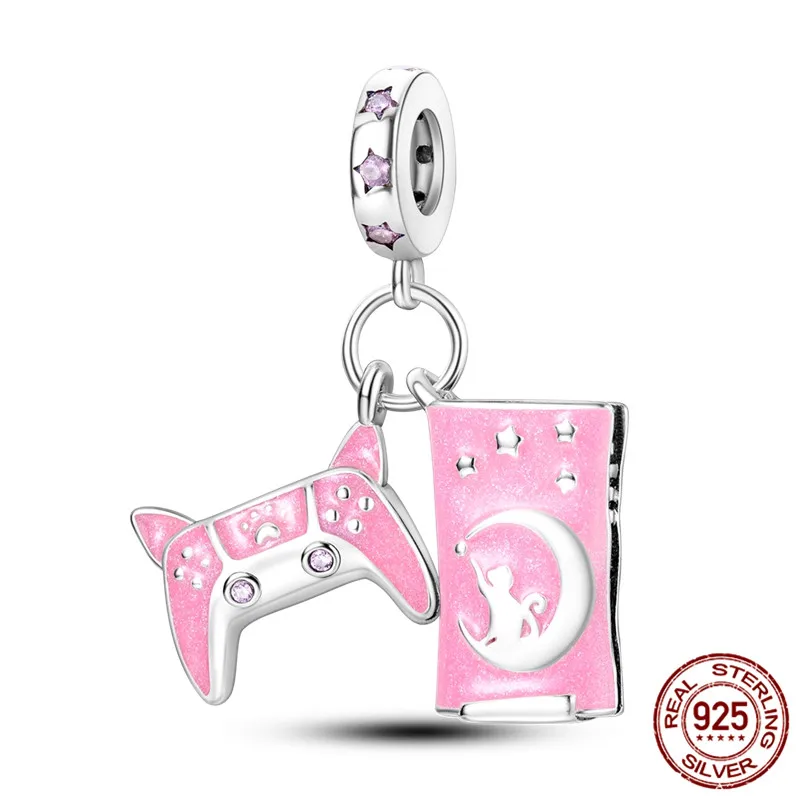 

A 925 sterling silver beaded game console pendant, perfectly paired with an original bracelet, a DIY women's jewelry gift.