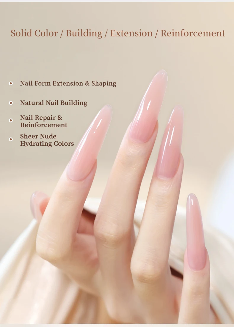 XEIJAYI 6g Nagelverlängerungsgel 18 Farben Kristallverlängerung Poly Gel Nagelspitzen und Schönheitskunst für längere Nägel – Detail 5