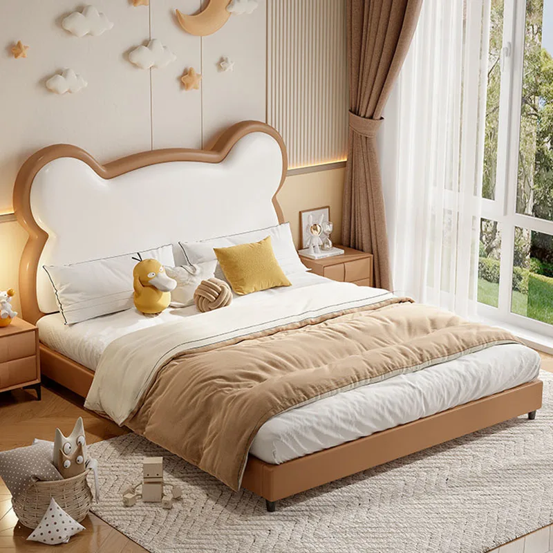 Princess European Bed Girls Full Wooden Frame Floor Beauty Space Saving Bed Sleeping Double Letto Matrimoniale Home Furniture