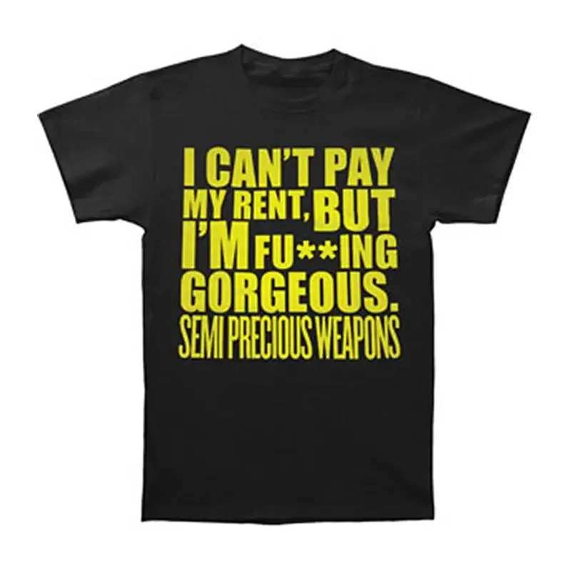 Men's Semi Precious Weapons Gorgeous Censored T shirt Black