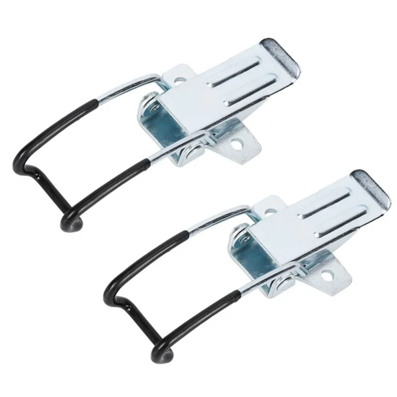 2Pcs Stainless Steel Latch Fasten  Buckle Lock Casting Hinge Curved Industrial Vacuum Cleaner