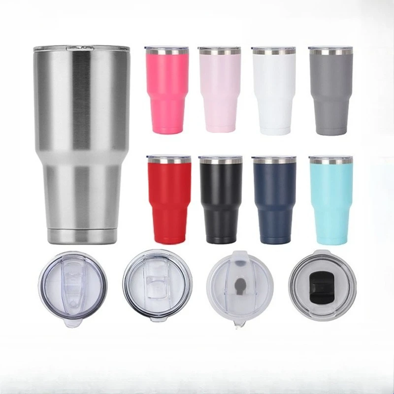 

30oz Ice King Cup Double Layer Vacuum Car Insulated Cold and Hot Beer Mug with Straw Thermos Water Tumbler