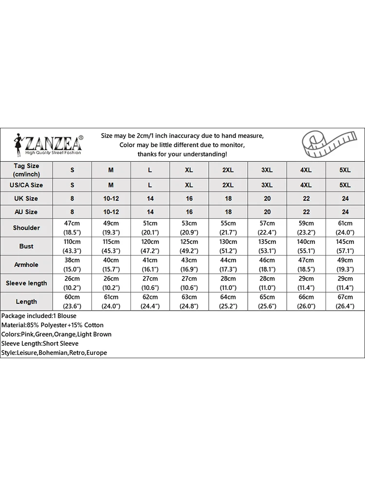 2025 ZANZEA Camicette estive Donna Elegante camicia da lavoro solida Casual Manica corta O Collo Blusas Mujer Ufficio femminile OL Top Oversize