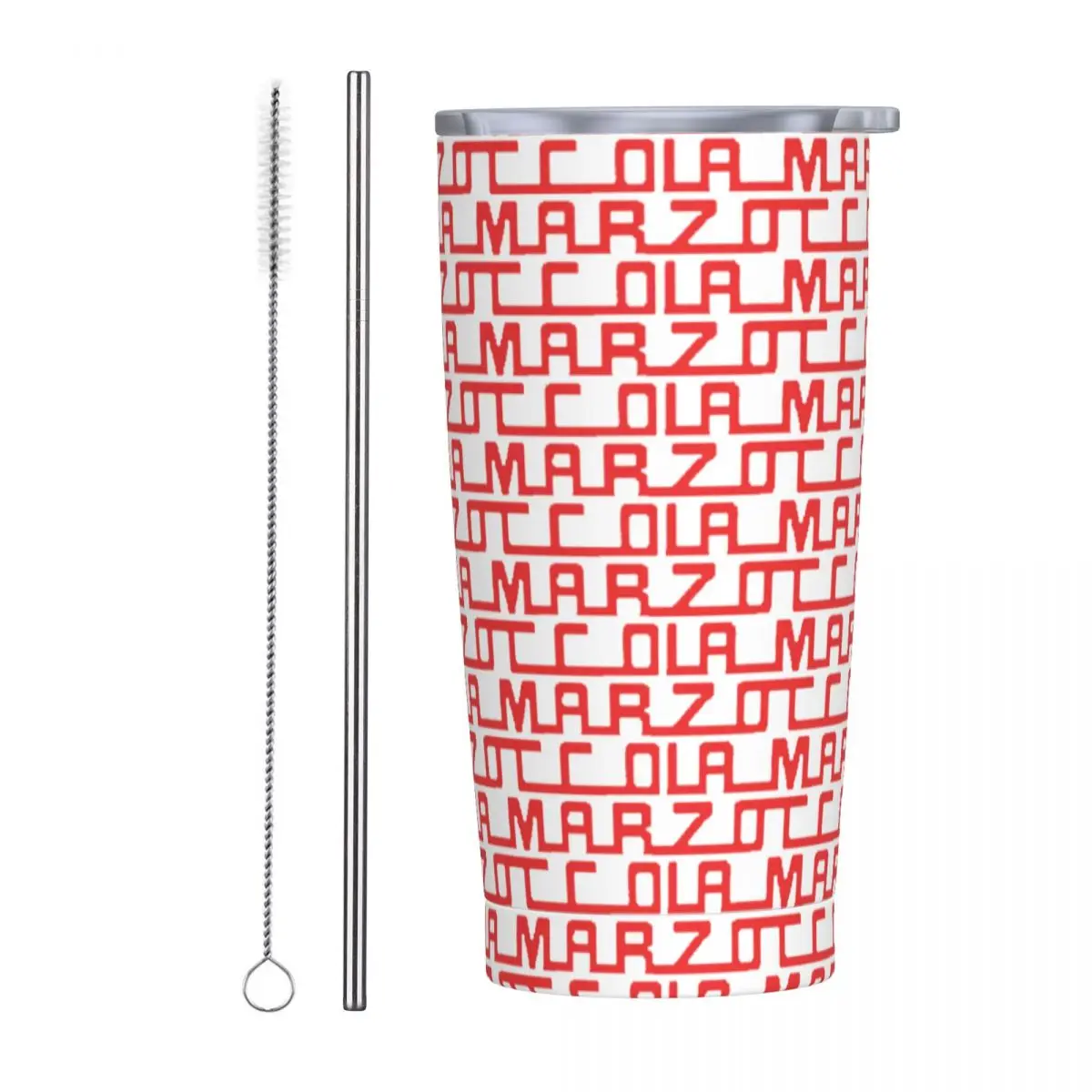 La Marzocco Brand Coffee Machine Stainless Steel Tumbler Vacuum Insulated Mugs Thermal Cold Cups Straws With Lid 20oz