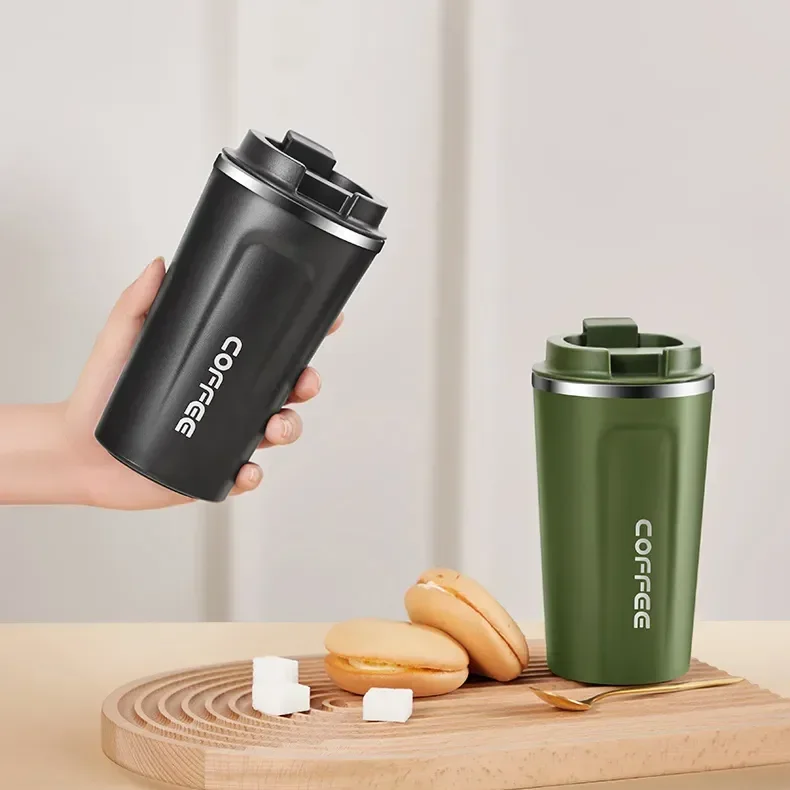 Leak-proof hot travel hot thermos bottle thermos cup milk tea bottle 380/510ML stainless steel coffee cup