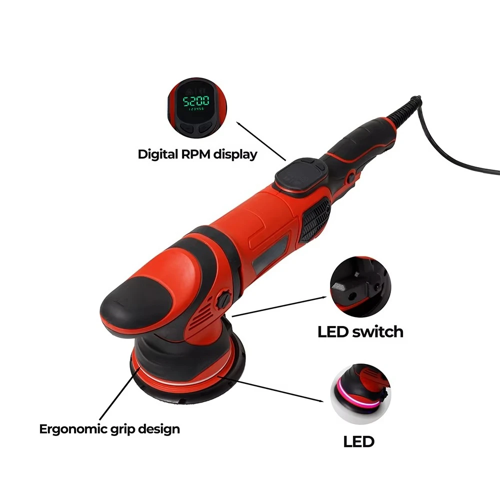 1000W Electric Dual Action Polisher 15mm/21mm Orbital for Car Automotive Polishing Machine