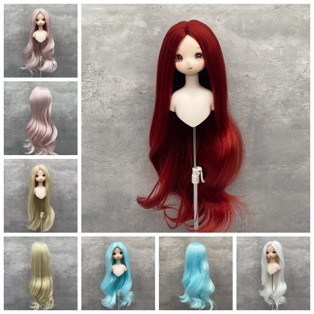 

1/4 MSD BJD Wig SD Doll Wig Soft Fiber Long Wave Hair Middle Partting Style Doll Hair Accessories For 1/6 1/3 SD AOD DZ BJD