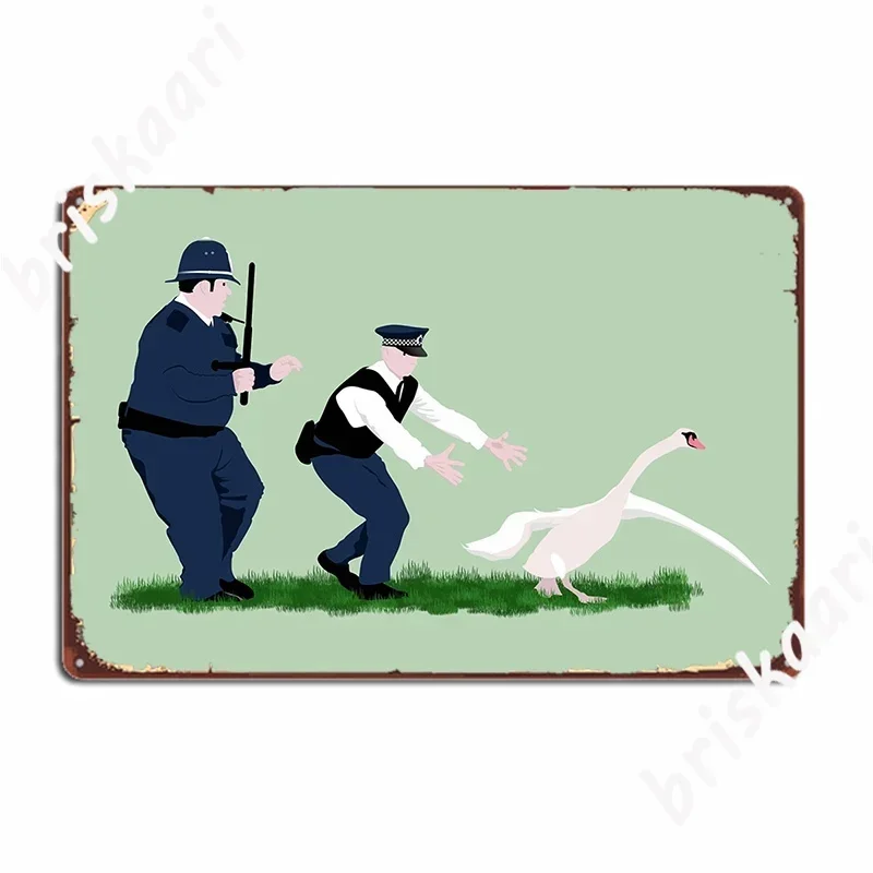 Swan Cops Metal Pla… - image