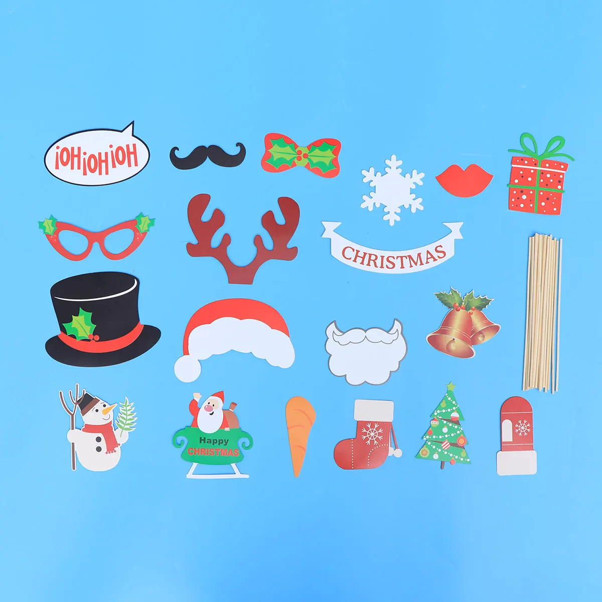 

20 Pcs Christmas Hat Gift Box Props Shooting Photo Photobooth Accessories for