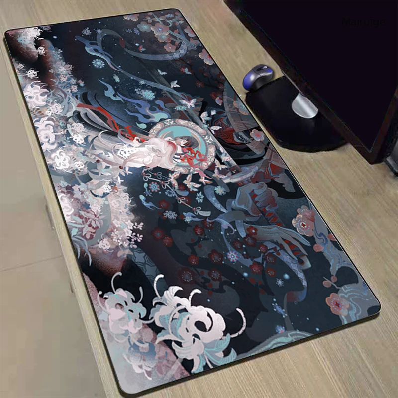 Yin and Yang Master Large Gaming Mouse Pad Computer Frost and Snow Return Mousepad Locking Edge Rubber Gamer Desk Mat 80x30cm