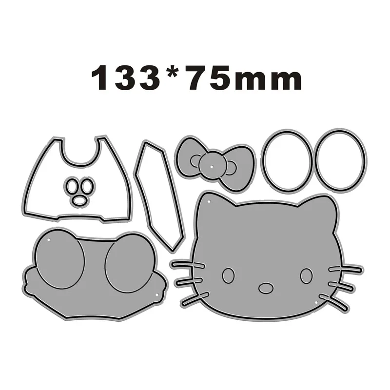 New 2022  Beautiful Cat Cat Picture Metal Cutting Dies For DIY Scrapbooking Card Making Embossing Craft Decorative No Stamps