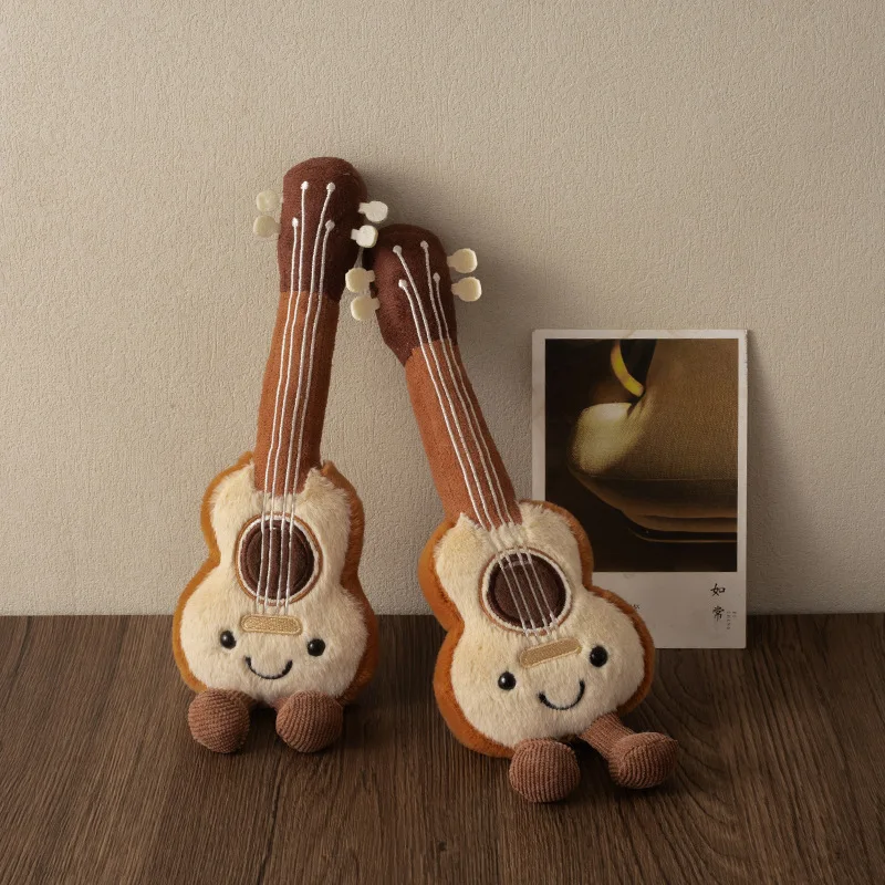

25cm Creative Lifelike Guitar Plush Toys At Home Decoration Baby Appease Doll Cute Pillow Cushion Birthday Gift For Children