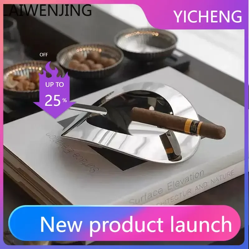 

LYY Nordic Creative Ornament Model Room Restaurant Nordic Stainless Steel Ashtray