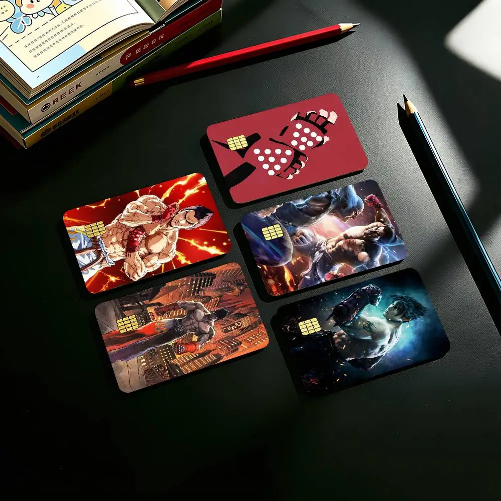 3D Fighting Game T-Tekken Credit Card HD Stickers Game Card Decal Small Chip Waterproof Sticker Gift
