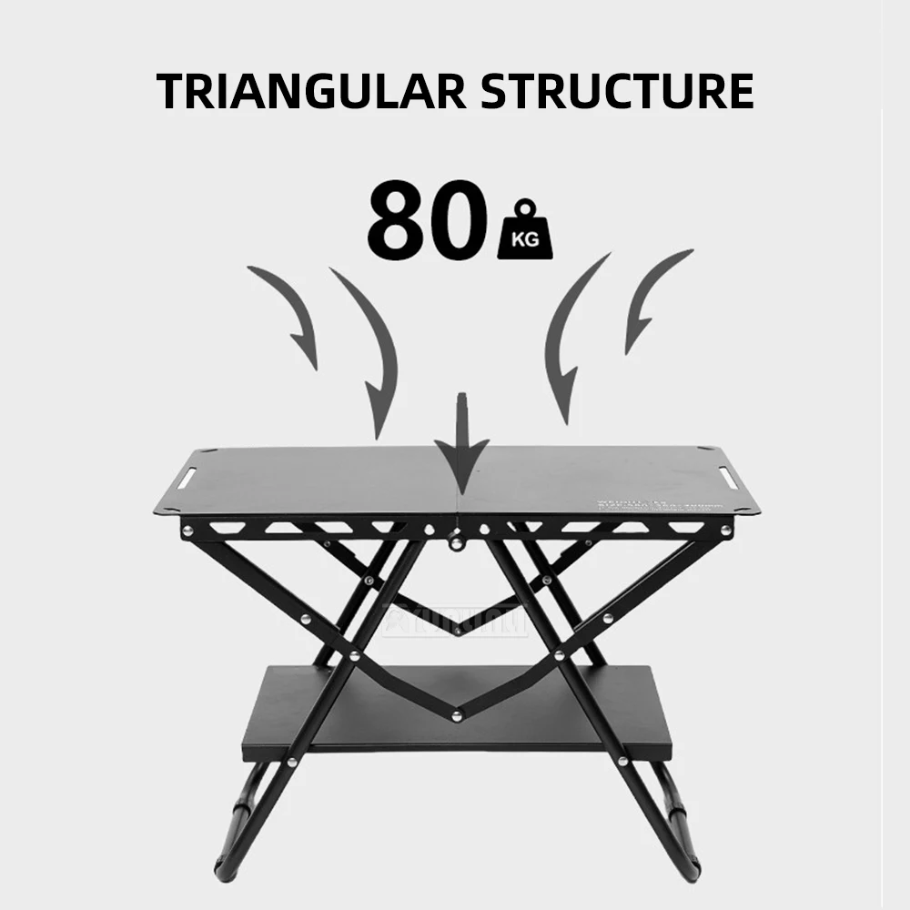 Outdoor Foldable picnic table Portable table 80kg load Aluminum Alloy Camping table