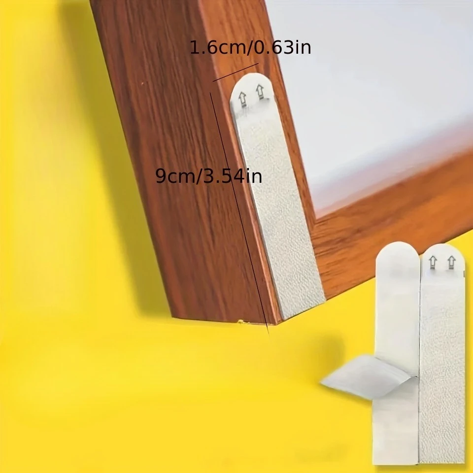 12 Pairs DIY Maigics Frame Stick Hooks Damage Free Picture&Frame Handling Strips Tape For Home Picture Photo Display Wall Decor