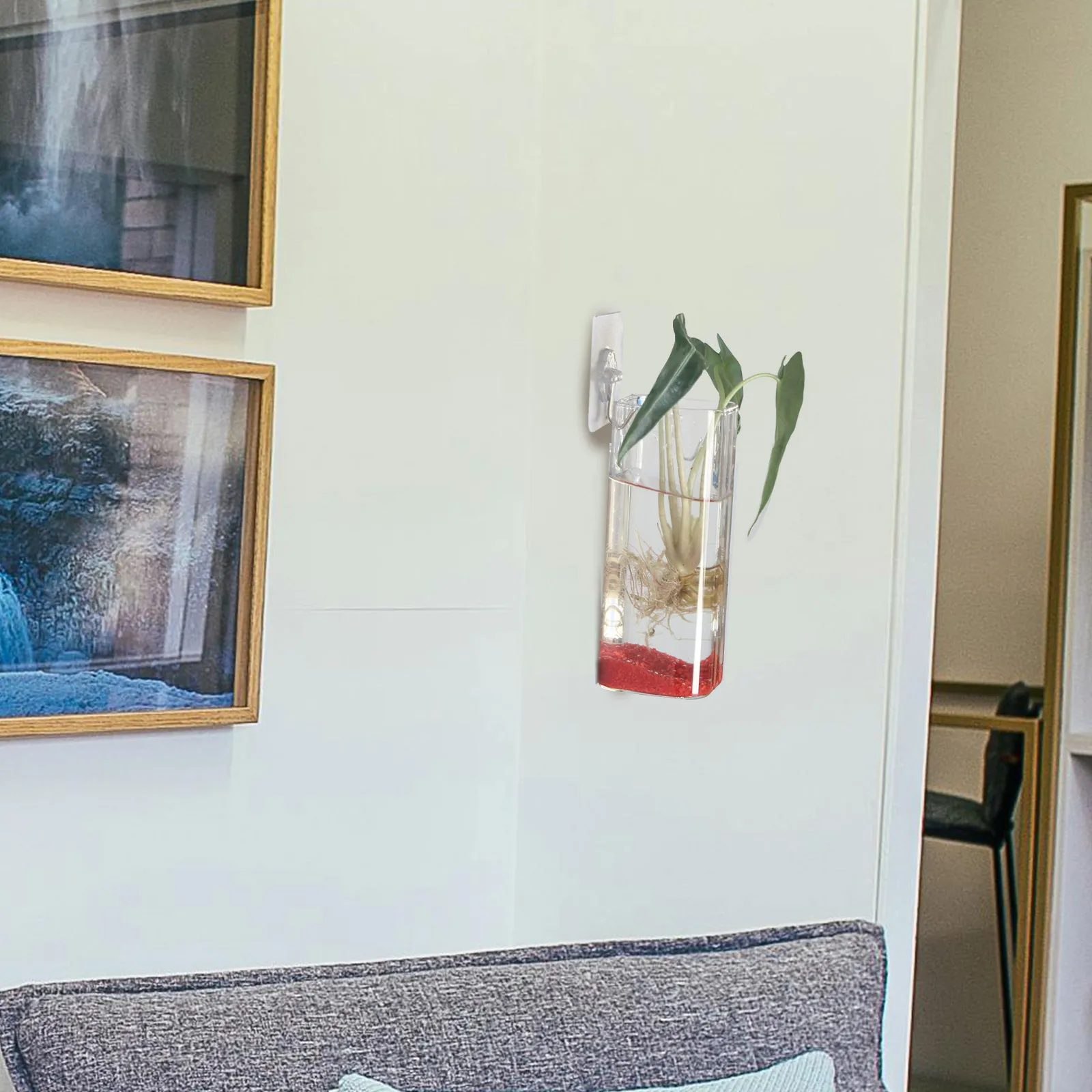 

Clear Wall Vase Hanging Planter for Plant Cuttings Modern Minimalist Design Home Decoration Wall Hanging Vase Flower Planter