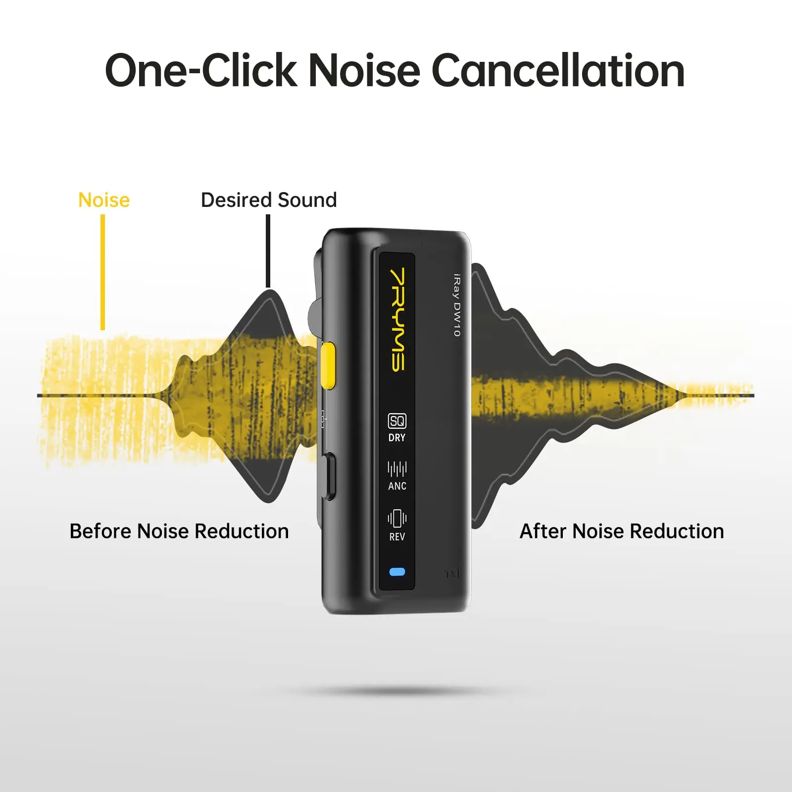 7Ryms iRay DW10 Mini Multi-functional Wireless Microphone with four color versions,pure sound quality for smartphones