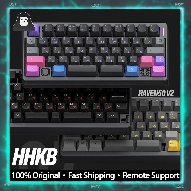 

Raven50 v2 Customized Mechanical Keyboard Barebone Kit BT 2.4G Wireless VIA/VIAL Support FR4 Plate Hot Swappable 2000/4000MaH