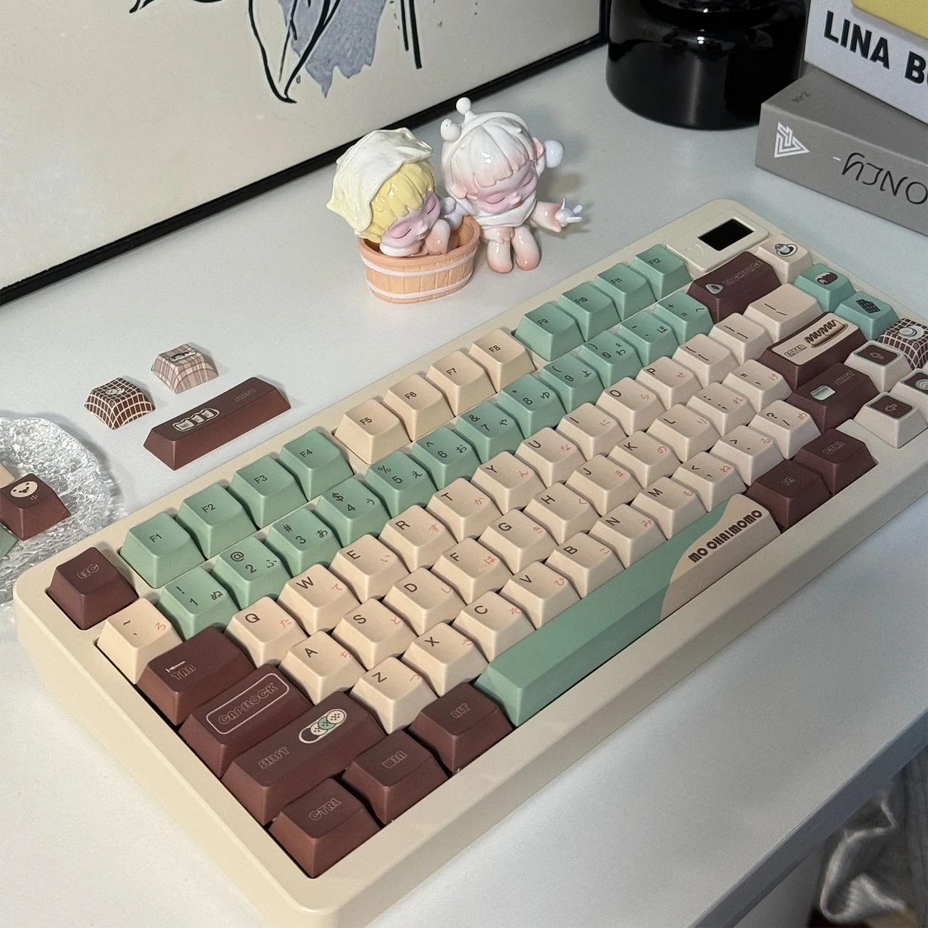 

126 клавиш, тема матча, вишневый профиль, PBT, сублимационная краска, колпачки для клавиш с верхним принтом для игровой механической клавиатуры MX 61/68/87/98/104/108