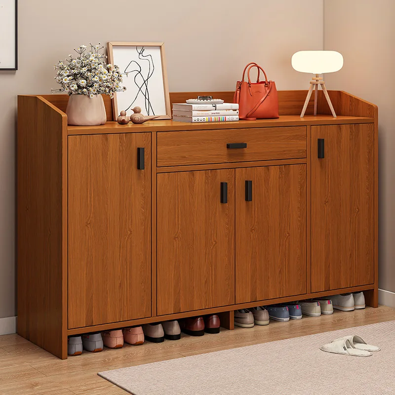 Simple Shoe Cabinet, Household Large-capacity Entrance Entrance, Integrated Porch Cabinet Against The Wall, Indoor Dust-proof St